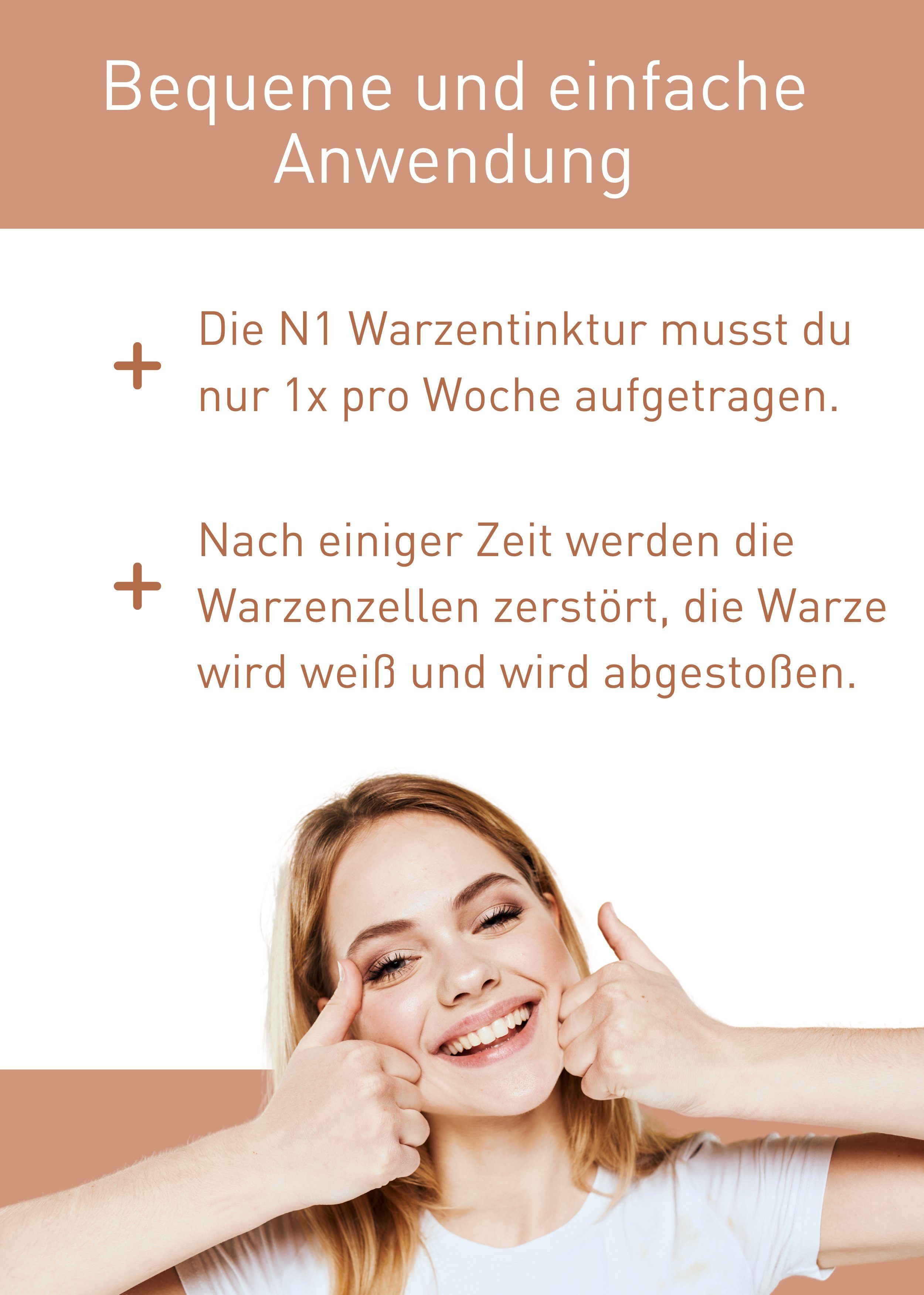 N1 Healthcare Warzen-Behandlungsstift Warzen Tinktur, Medizinprodukt aus der Apotheke