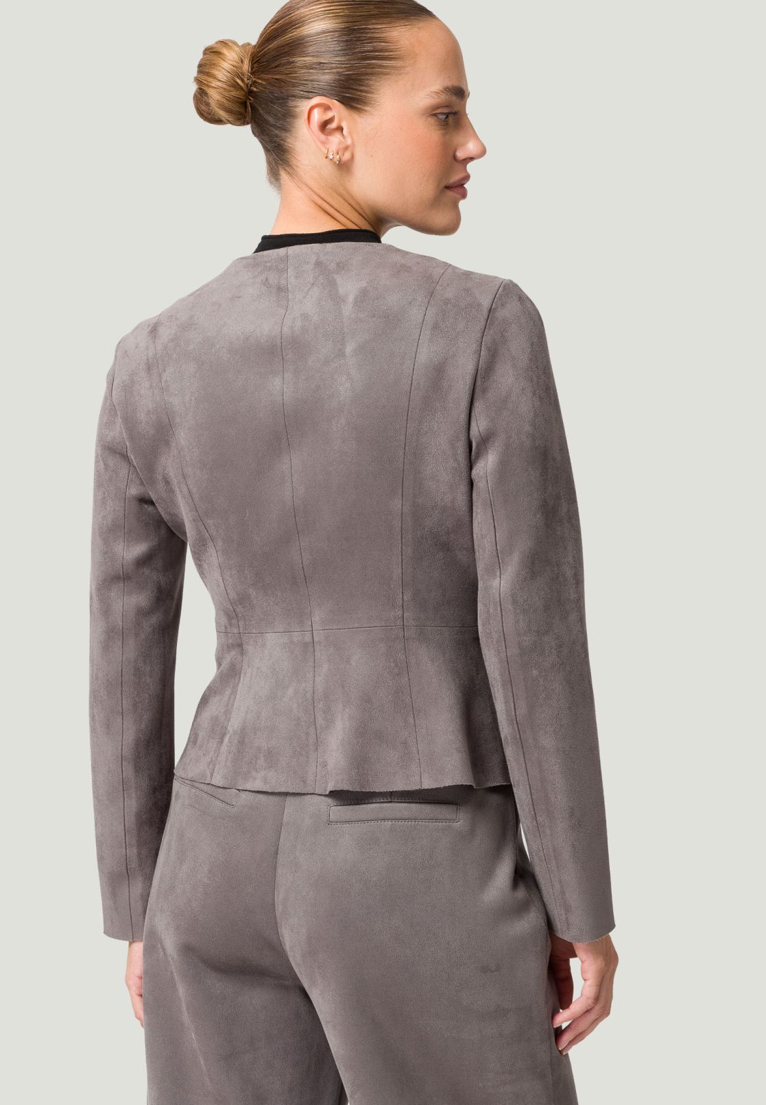Blazer in Velourslederoptik