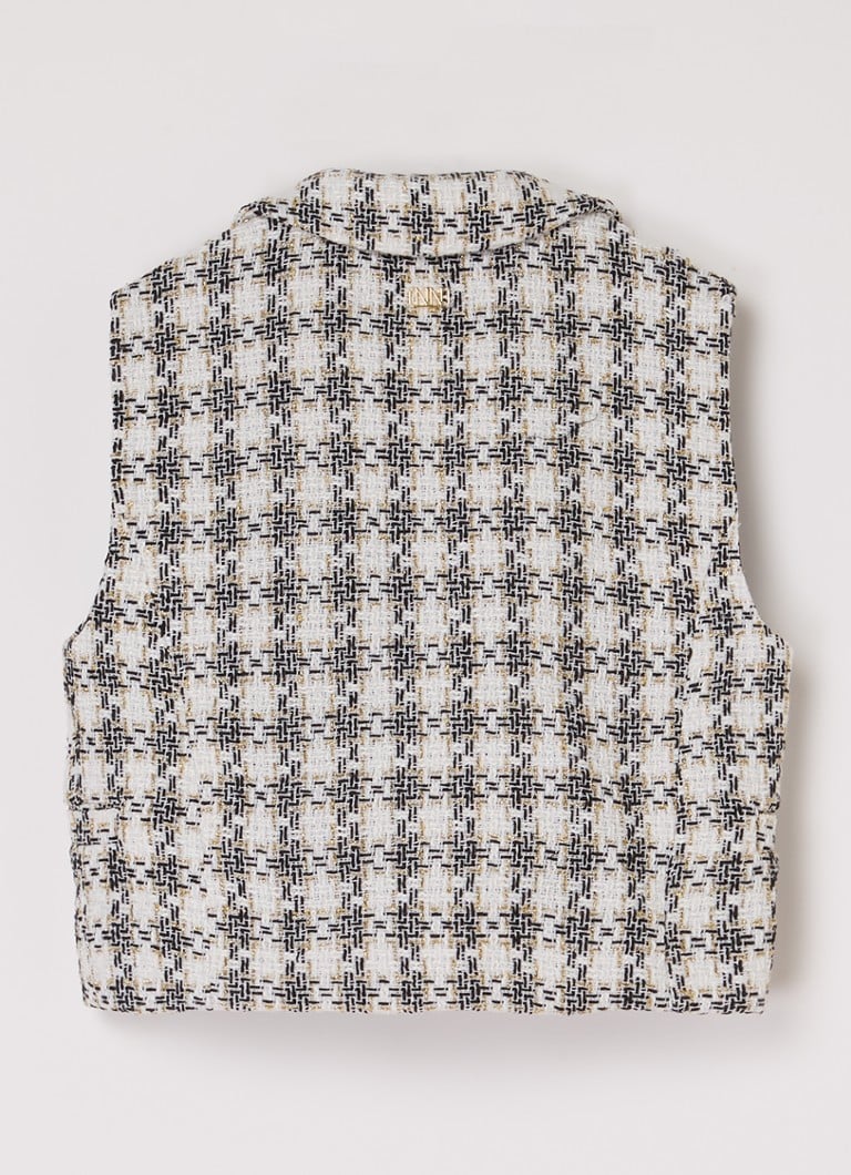 Cardigan NIK&NIK Sonna cu decolteu înfășurat și efect de tweed.