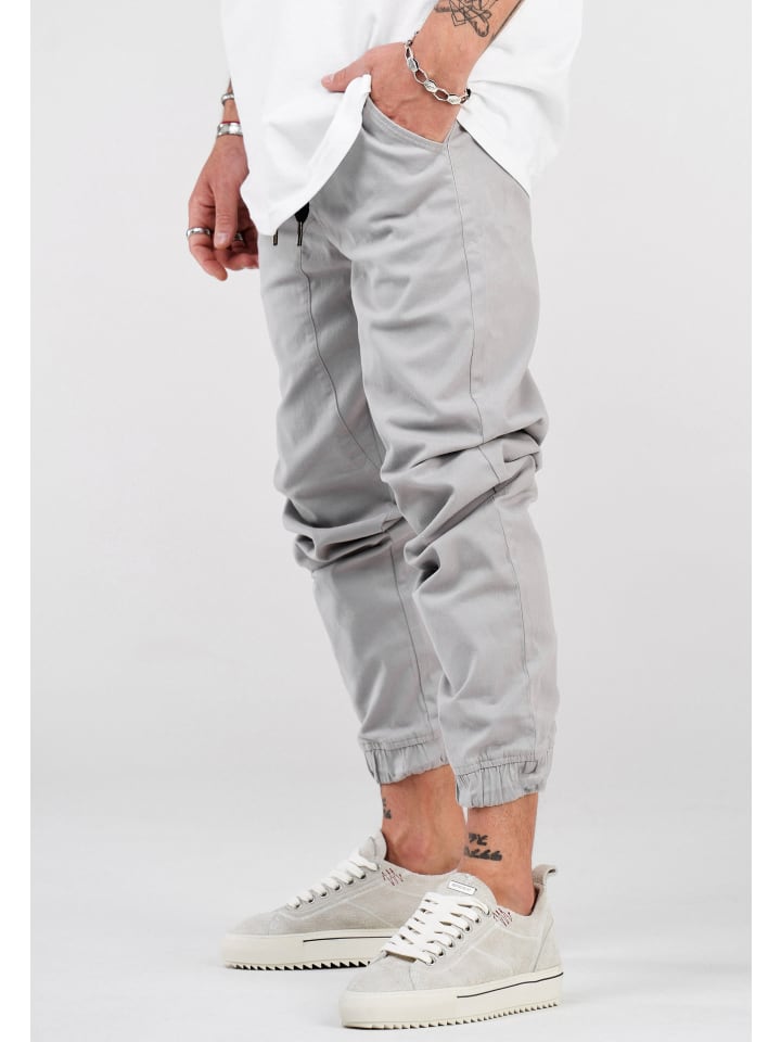SOULSTAR Chino-Jogger - MPNOWRA Jogger-Hose Jeanshose Stoffhose in Hellgrau günstig kaufen