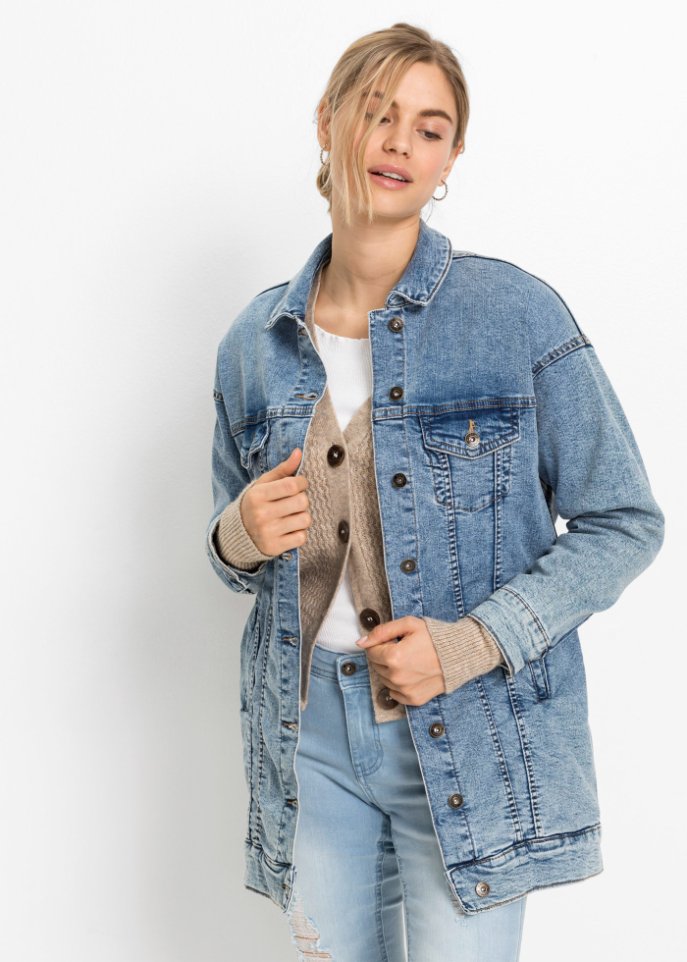 Jeansjacke in Oversize