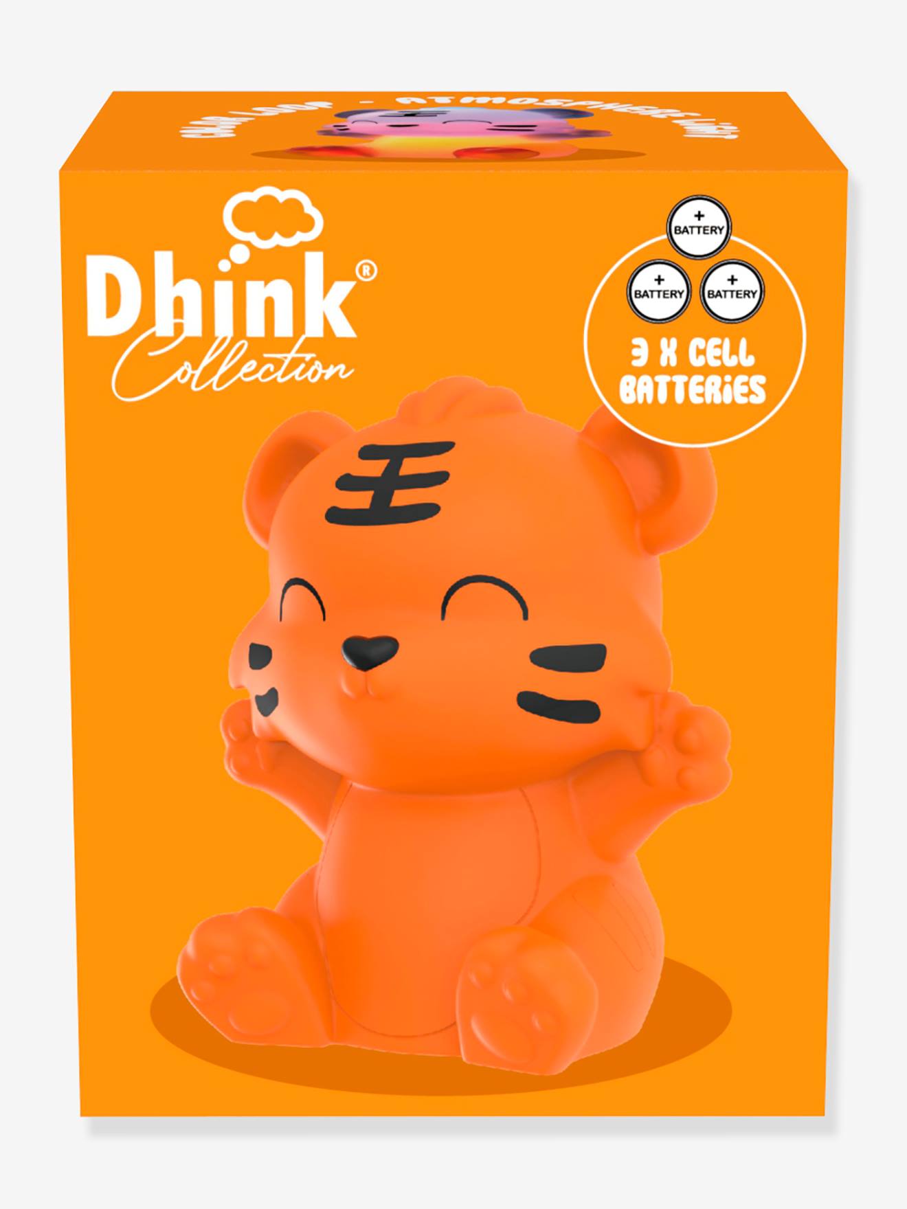 Kleines Kinderzimmer Tiger-Nachtlicht DHINK - orange