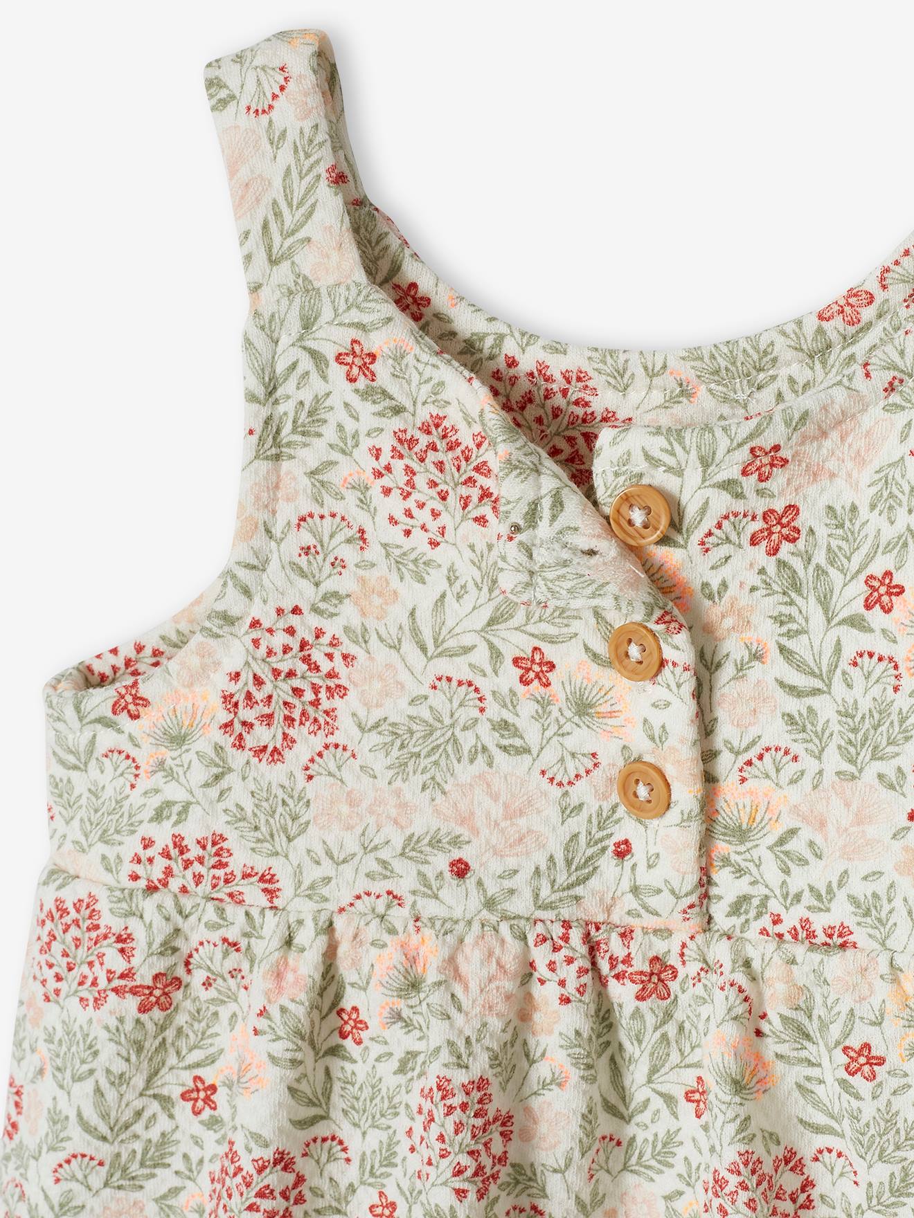 Vertbaudet Mädchen Baby Trägerkleid Oeko-Tex - wollweiß