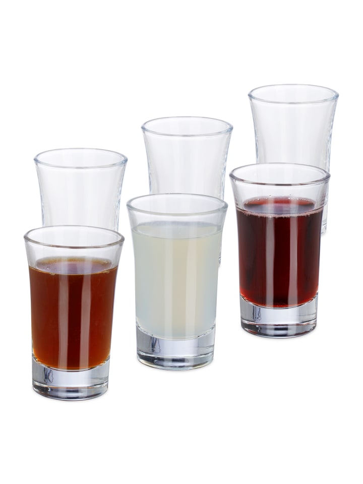 relaxdays 6x Schnapsgläser in Transparent - 4 cl günstig kaufen onesize