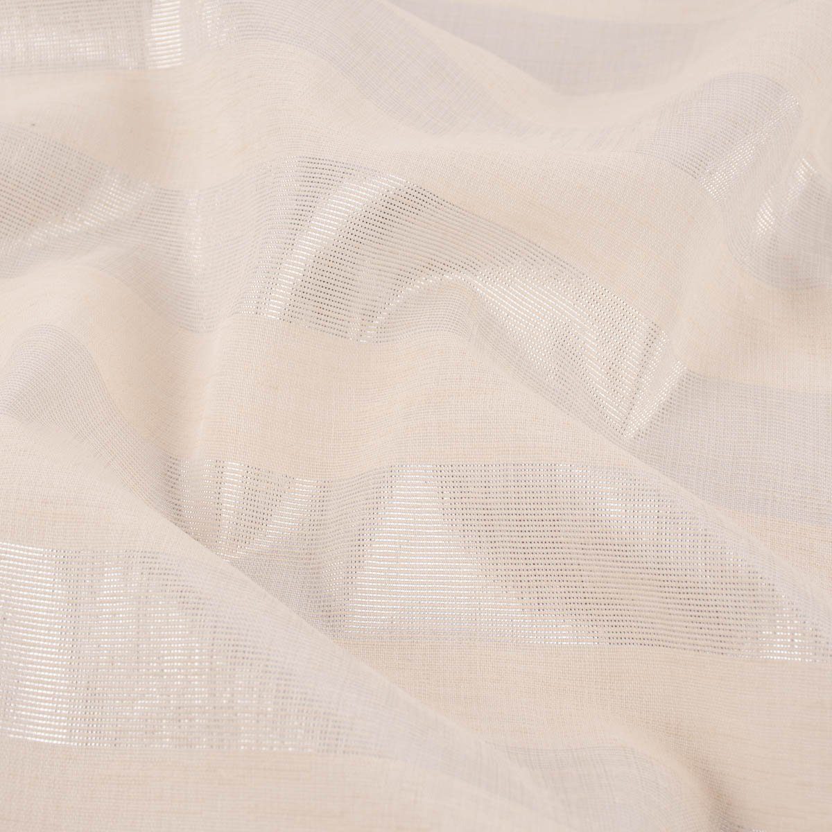 Meterware Rasch Textil Stores Shine Längsstreifen Leinenstruktur linen natur 30, halbtransparent, Kunstfaser, überbreit