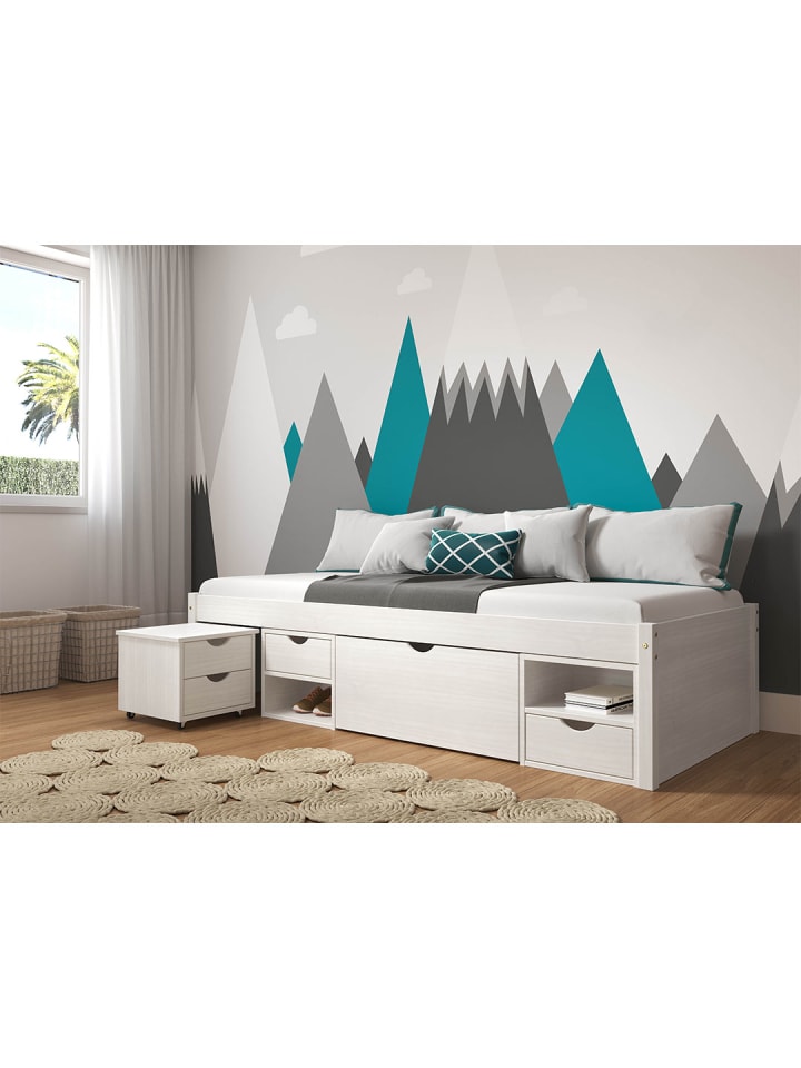 ebuy24 Bett Timm Weiß 209 x 96 cm günstig kaufen onesize