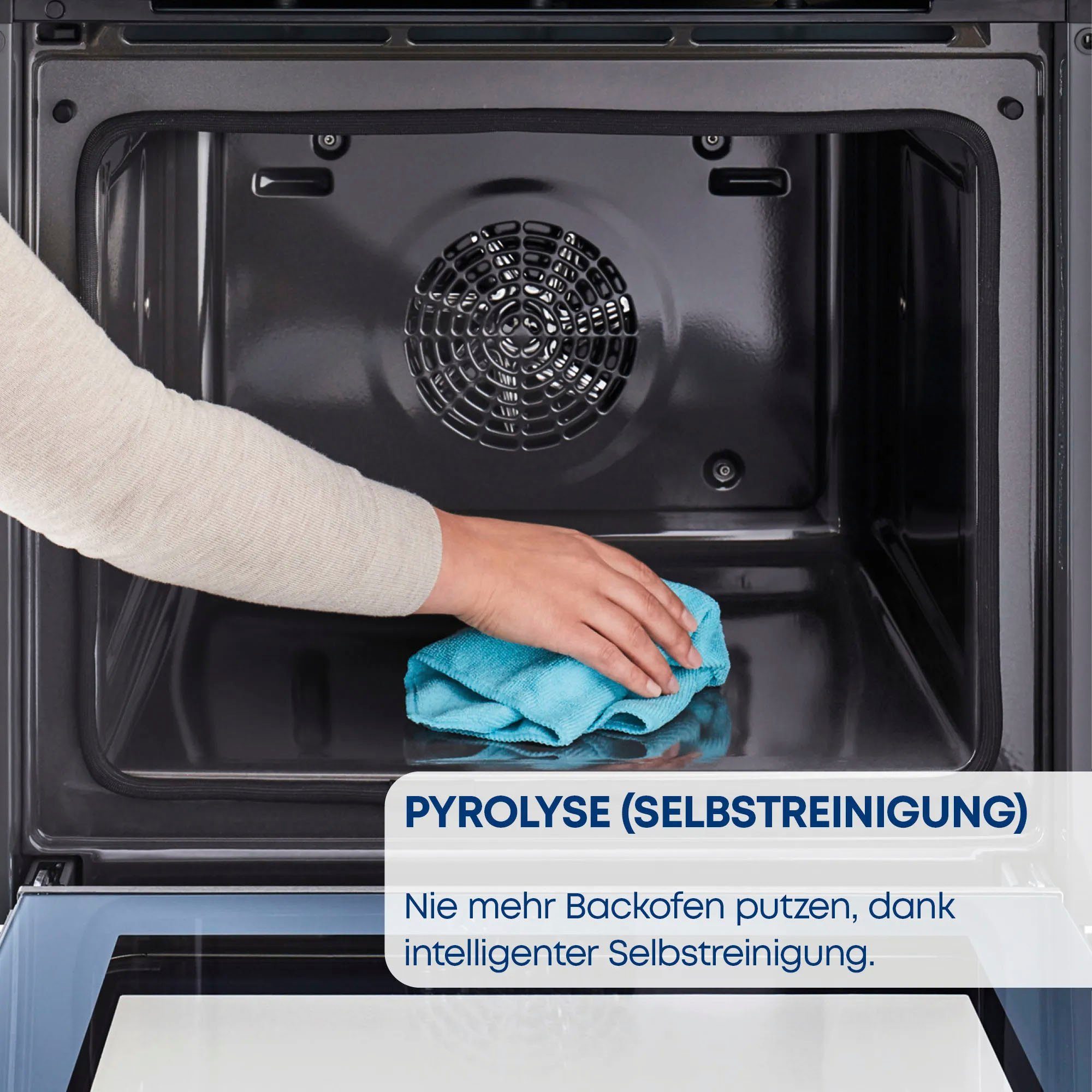 Constructa Einbaubackofen CF4M28062, mit Teleskopauszug nachrüstbar, Pyrolyse-Selbstreinigung