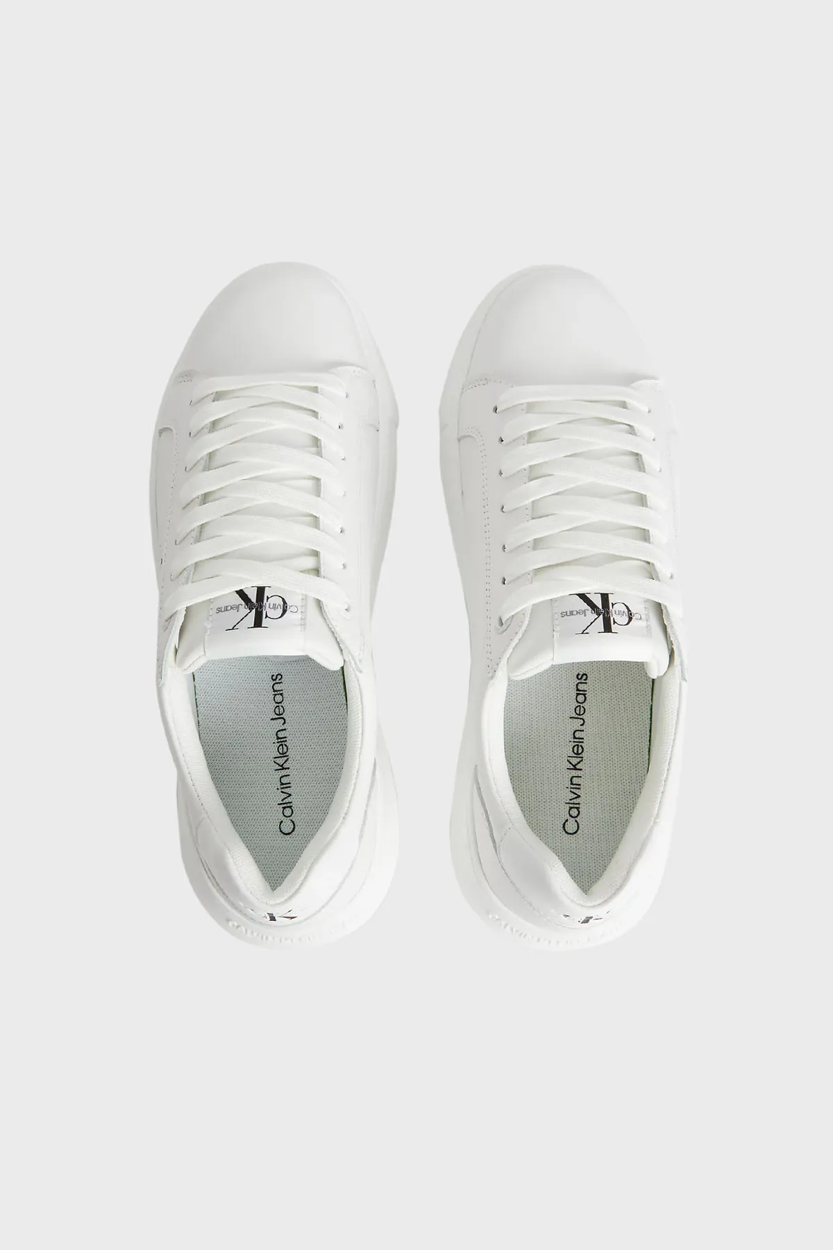 Calvin Klein  Weiße Damen-Sneaker mit Markenlogo, geeignet für den täglichen Gebrauch Yw0yw00823-02s