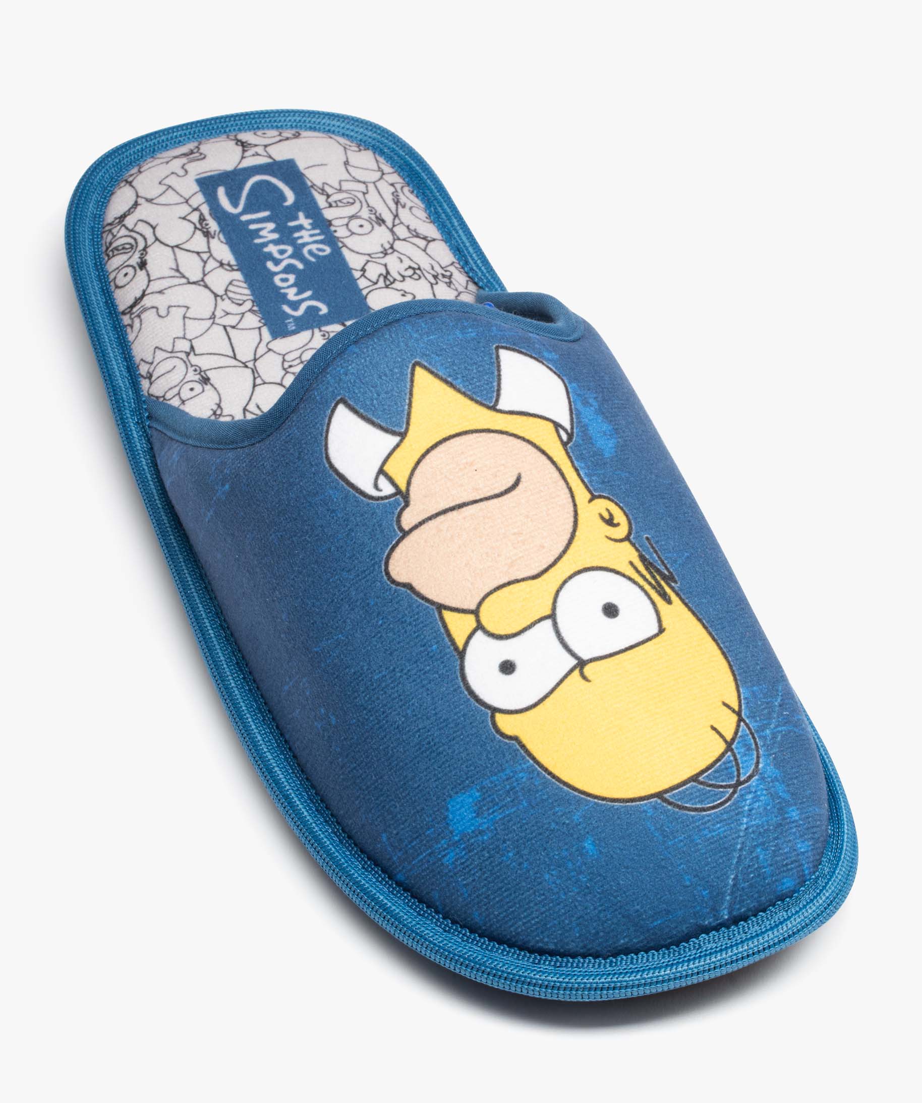 Chaussons homme mules imprimées - Simpsons multicolore | GEMO