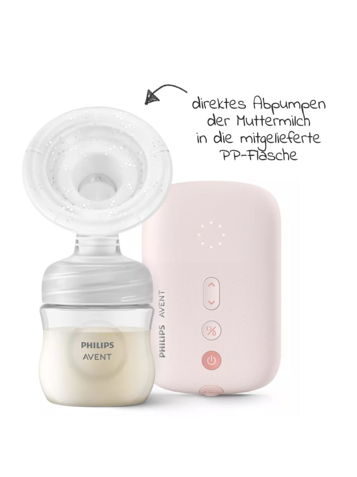 Philips Avent Elektrische Milchpumpe SCF395/31   Gratis in rosa günstig kaufen onesize