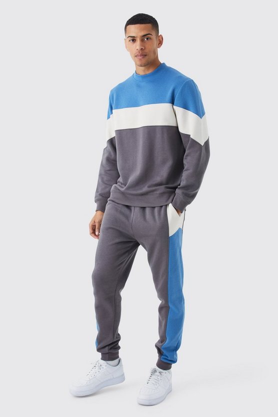 Colorblock Sweatshirt-Trainingsanzug