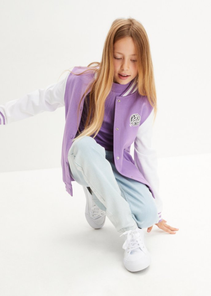 Mädchen Ripp-Langarmshirt