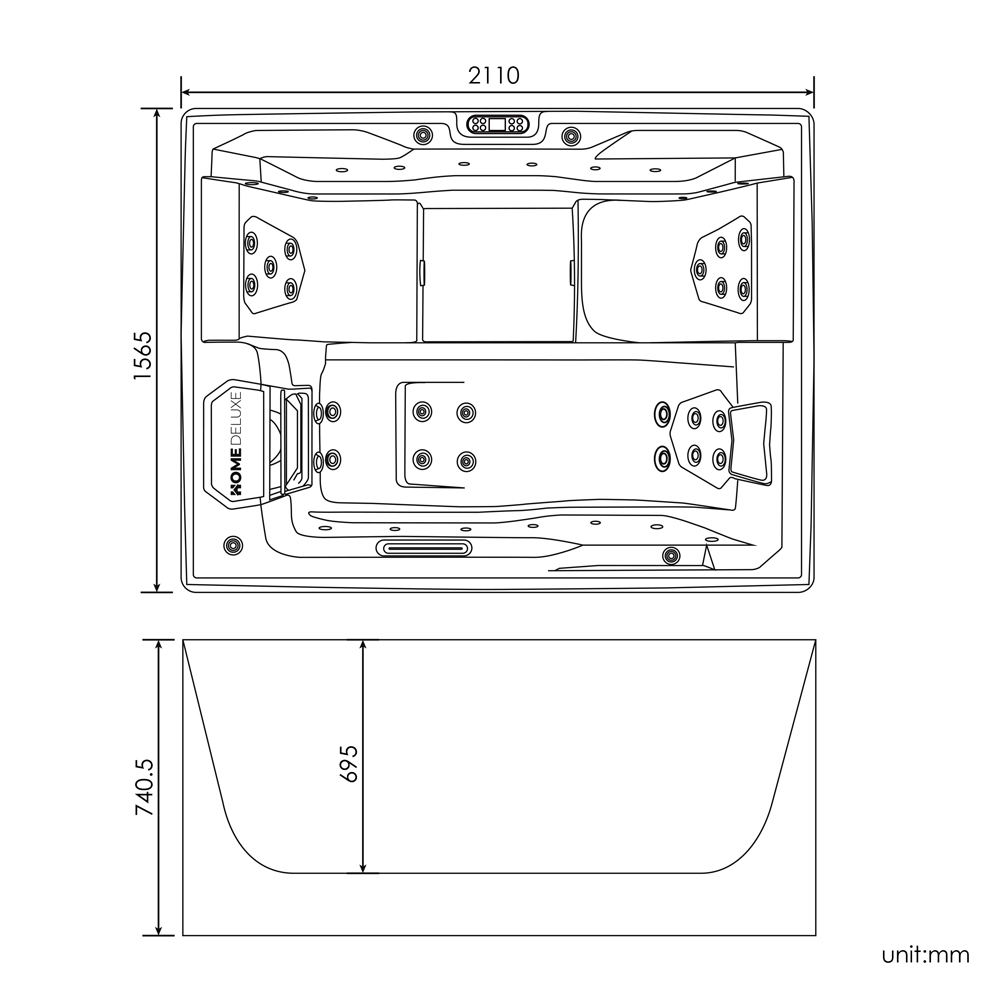 Home Deluxe Outdoor Whirlpool STREAM PURE