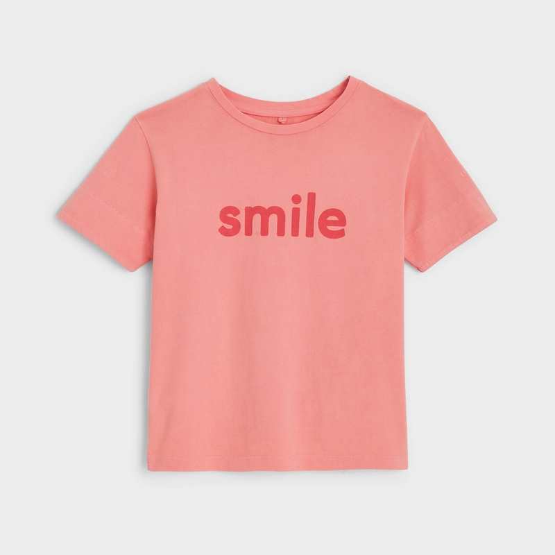 T-shirt rose CONFETTI pigments naturels mixte