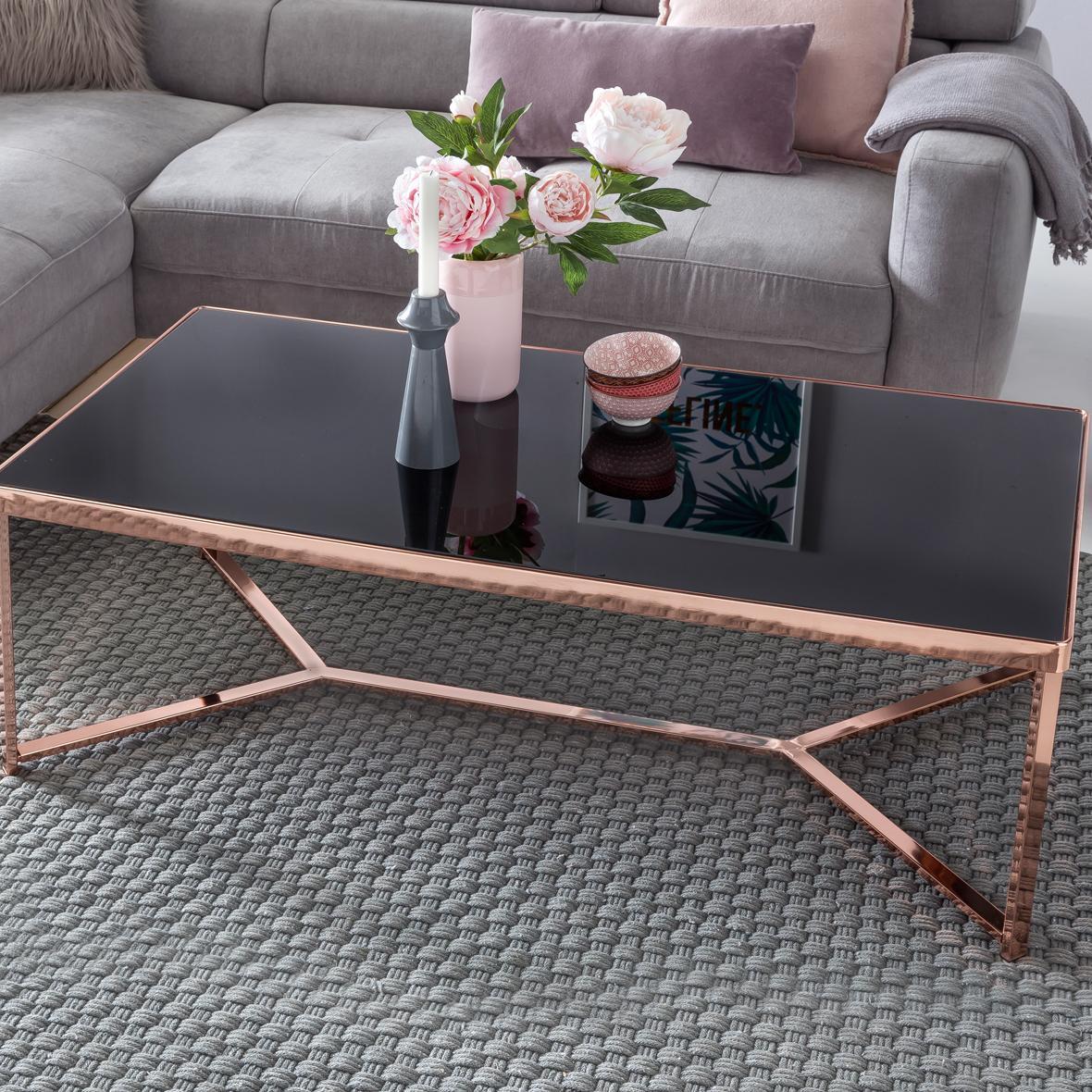 Wohnling Design Couchtisch Glasplatte eckig