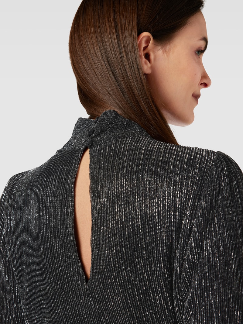 Blusenshirt mit Effektgarn in silber