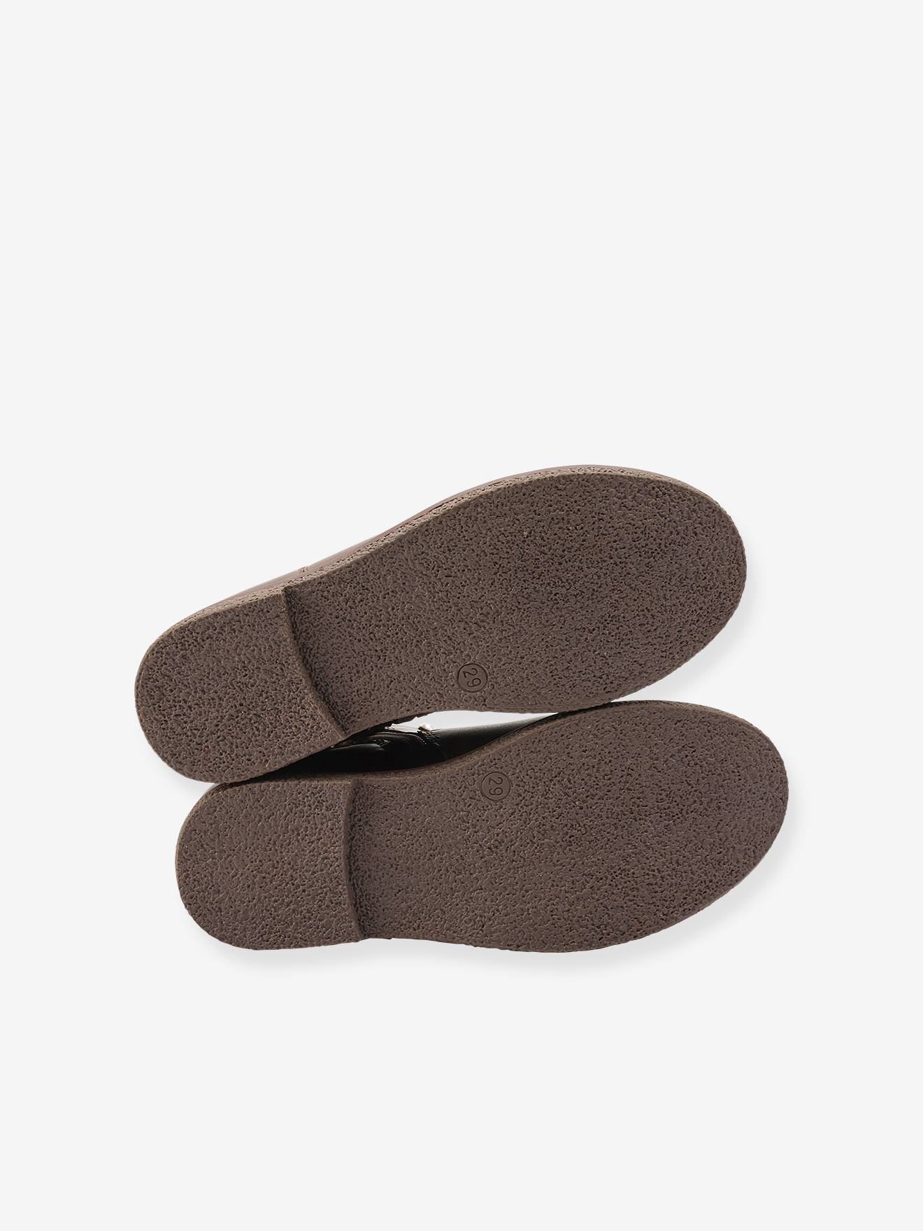 Boots fantaisie fille petit talon marron