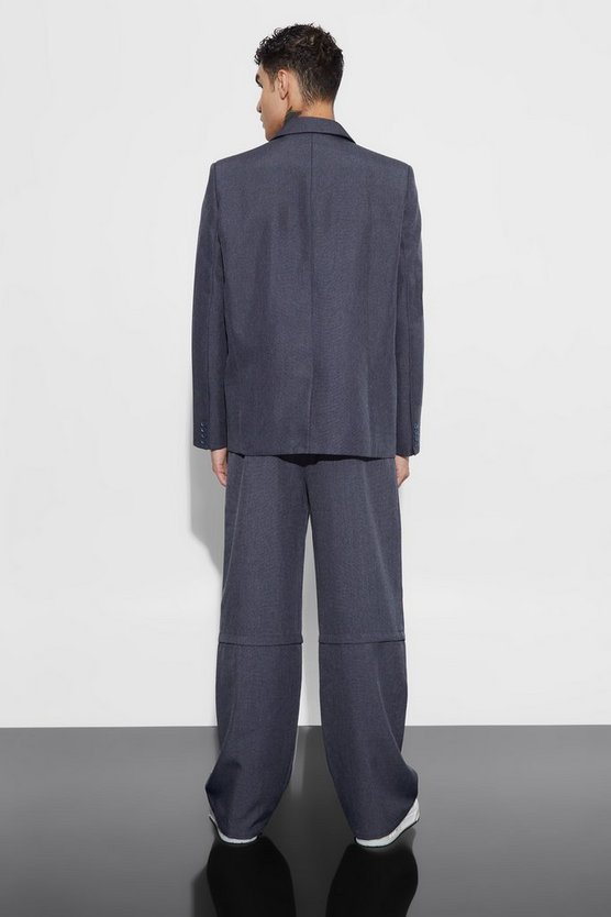 Zweireihiger strukturierter Oversize Blazer