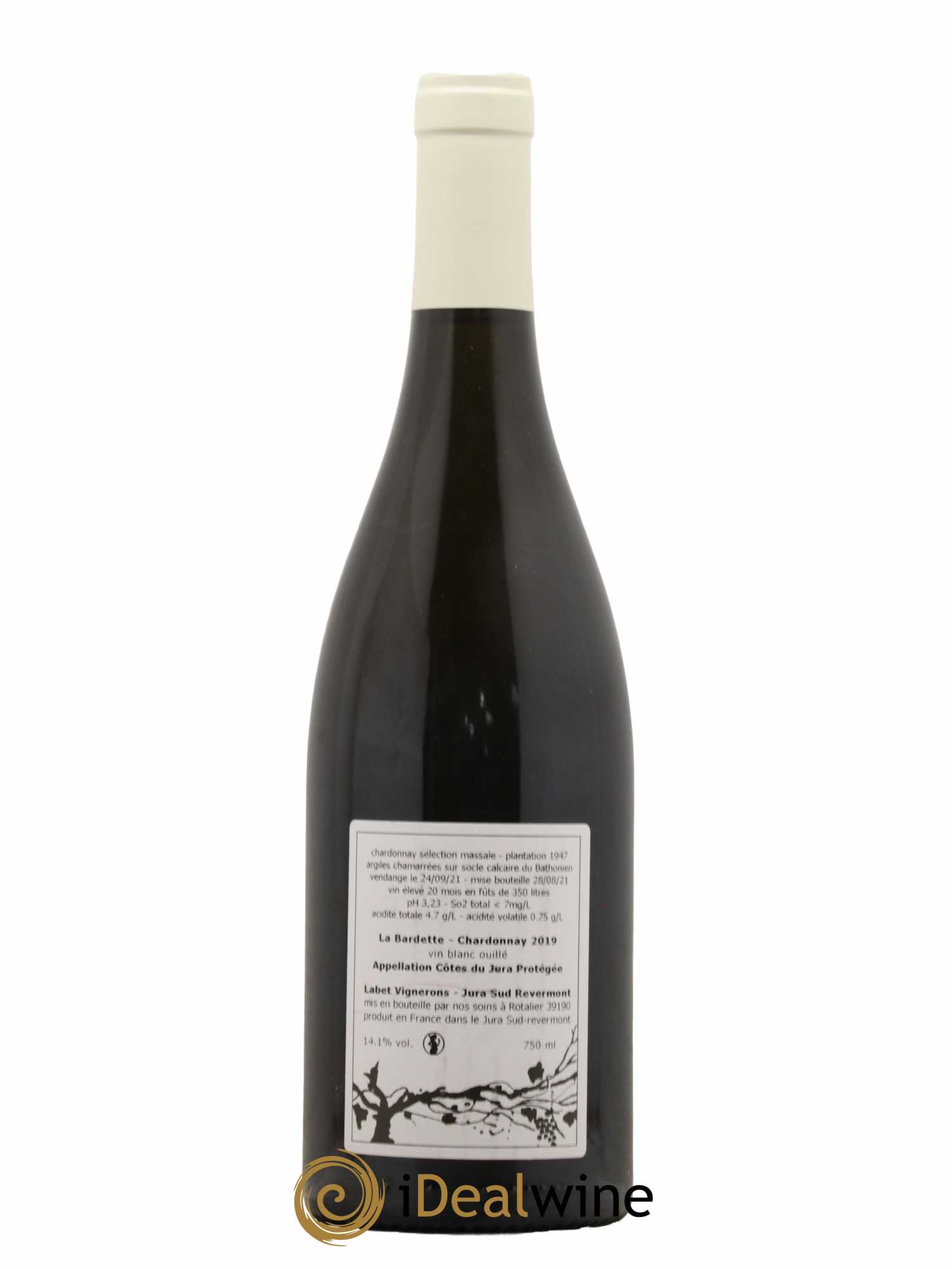 Côtes du Jura Chardonnay La Bardette Labet (Domaine)  2019 - Lot de 1 Bouteille