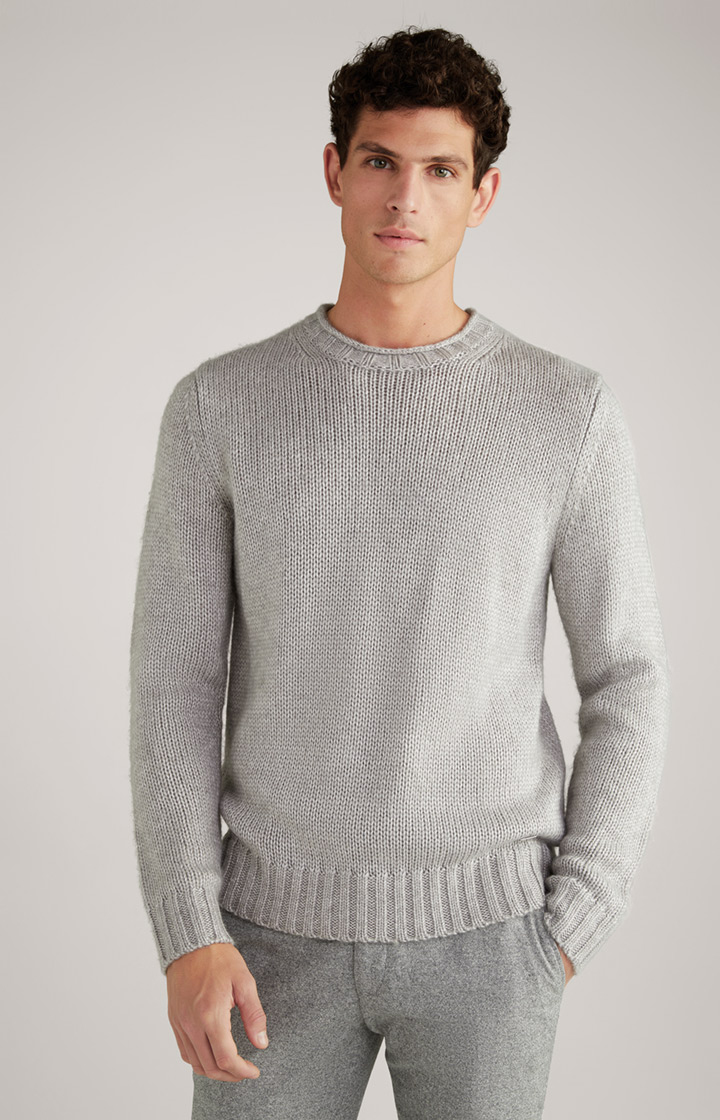 Strickpullover Haron in Hellgrau meliert