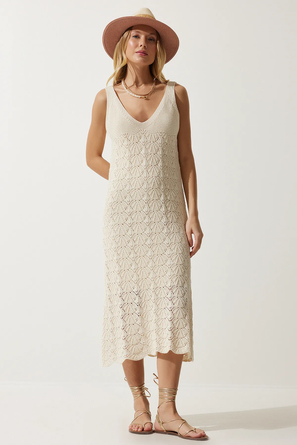 Happiness İstanbul  Kleid - Beige - A-Linie