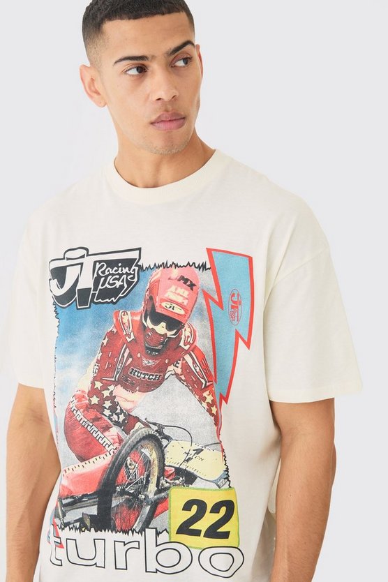 Oversize T-Shirt mit lizenziertem Turbo Racing Print