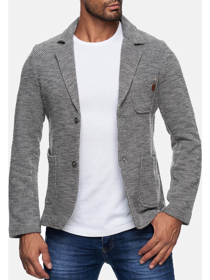RESLAD Sakko Strick in grau günstig kaufen