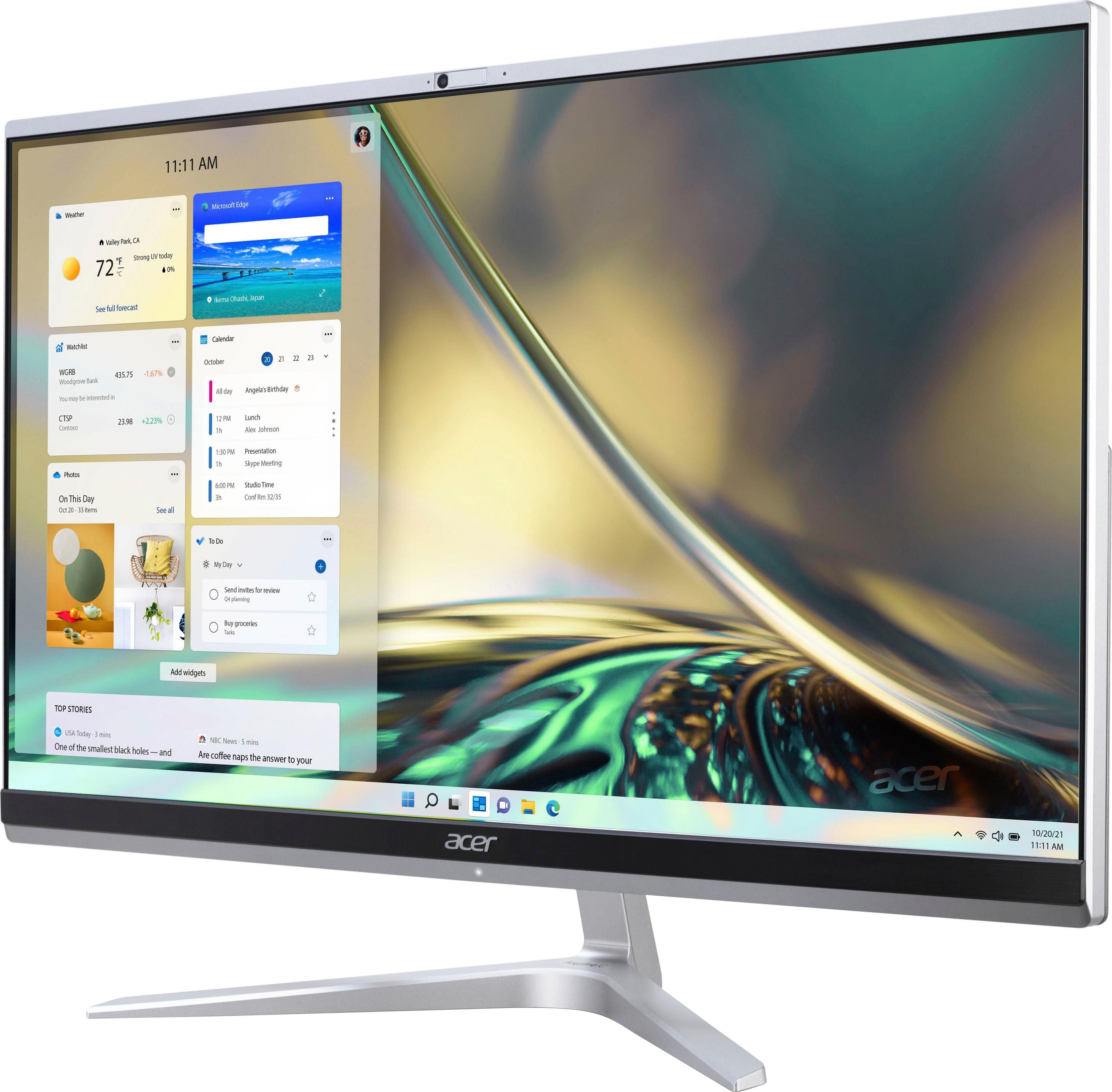 Acer Aspire C24-1650 All-in-One PC (23,8 Zoll, Intel® Core i5 1135G7, Iris® Xe Graphics, 8 GB RAM, 512 GB SSD, Luftkühlung)