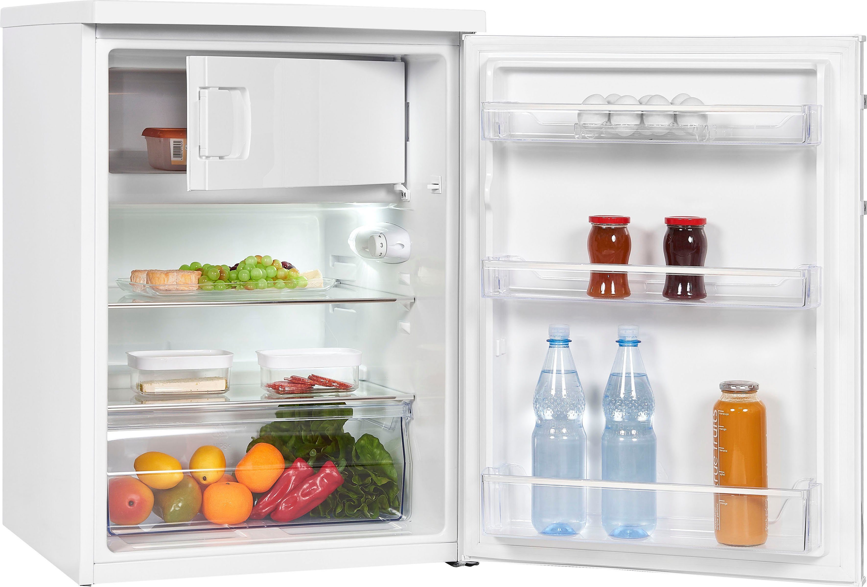 exquisit Kühlschrank KS18-4-H-170D weiss, 85,0 cm hoch, 60,0 cm breit