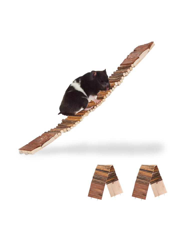 relaxdays 3x Hängebrücke in Natur - (B)55 x (T)10 cm günstig kaufen onesize