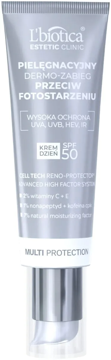 „L'biotica Estetic Clinic“ daugiaapsauginis dermos kremas su SPF 50