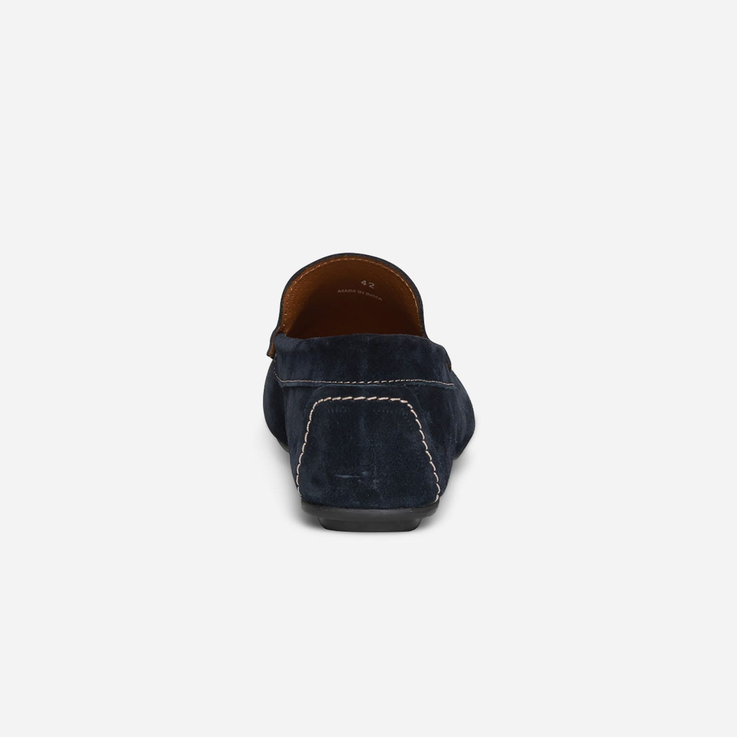 Mocassin bleu marine en cuir velours
