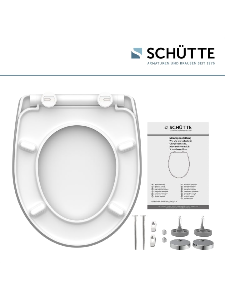 Schütte Duroplast WC Sitz MAGIC LIGHT mit Absenkautomatik - (L) 45 x (B) 37 x (H) 4 cm günstig kaufen onesize