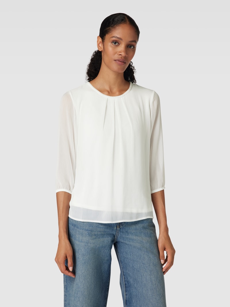 Blusenshirt mit 3/4-Arm in offwhite