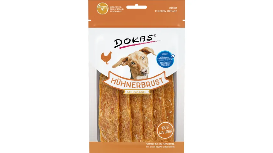 Dokas Dog Hundesnack Hühnerbrust getrocknet 70 g