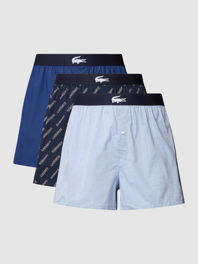 Boxershorts mit Logo-Bund im 3er-Pack Modell 'LIFESTYLE' in blau