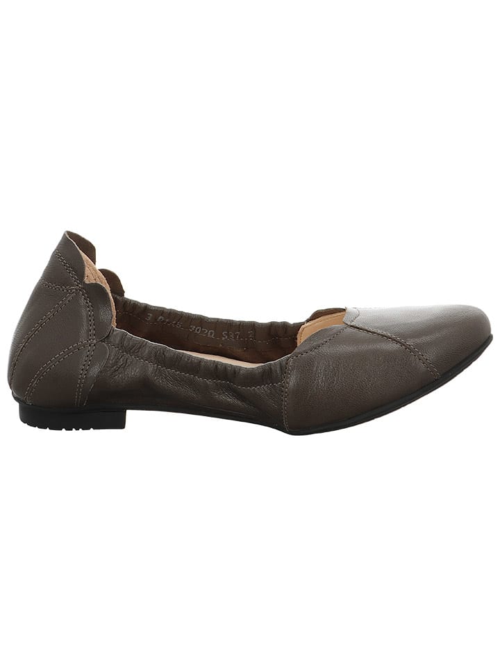 Think! Leder-Ballerinas in Anthrazit günstig kaufen