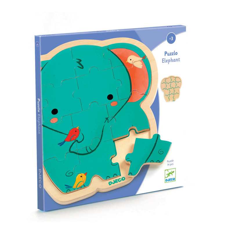 Puzzle encastrement éléphant 14 pièces Djeco