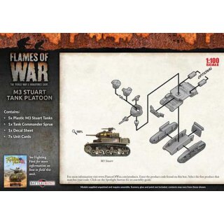 US M3 Stuart Light Tank Platoon (Plastic)