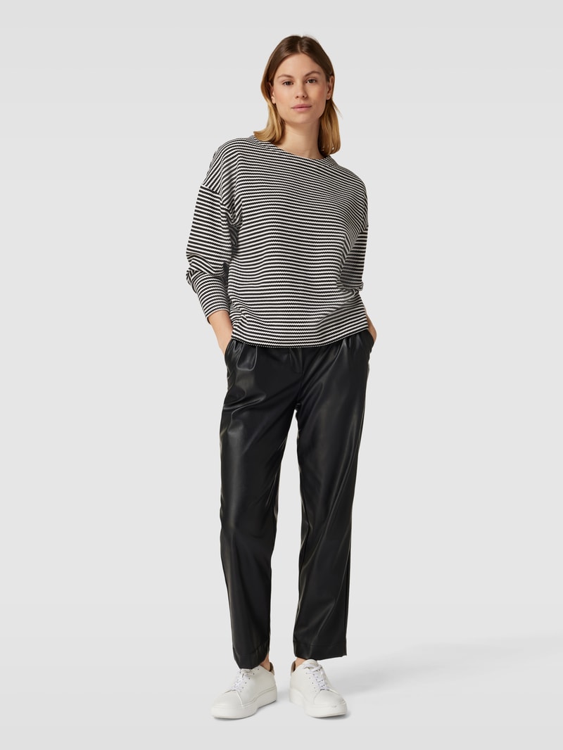 Sweatshirt mit Streifenmuster in weiß