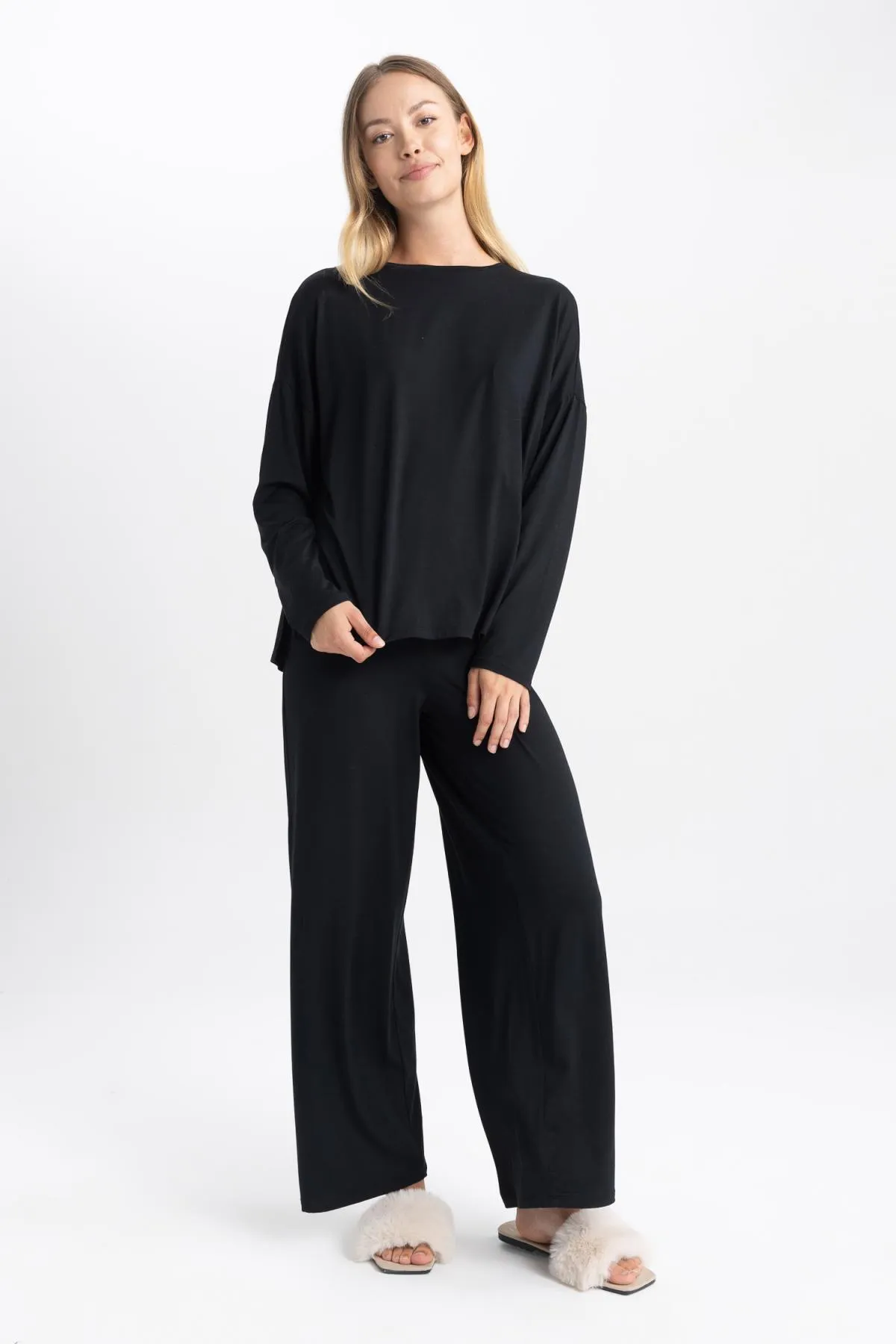 DeFacto  Fall In Love Pyjama-Oberteil aus Bambus-Naturfasern Z3197az23au