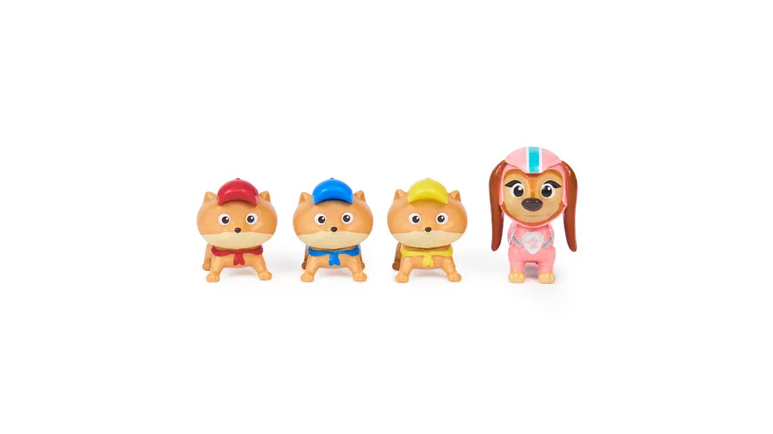Spin Master - PAW Patrol: Der Mighty Kinofilm, Liberty + Junior Patrollers Spielset, mit Liberty, Micro, Nano und Mini