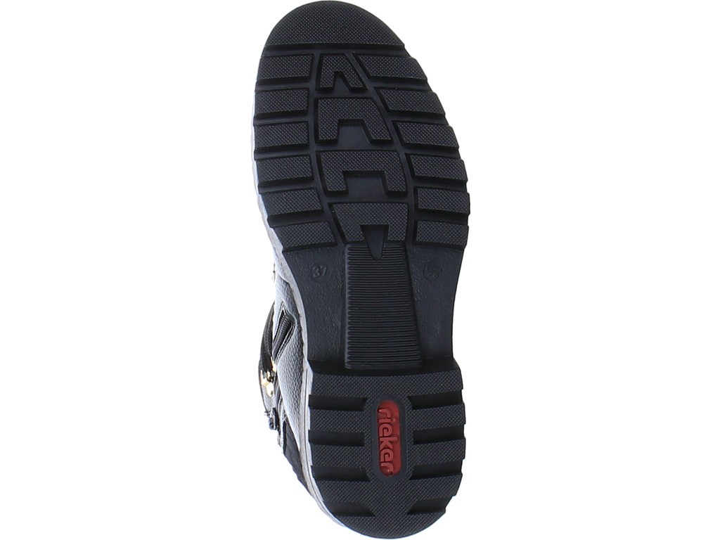 RIEKER Schnür-Stiefeletten schwarz