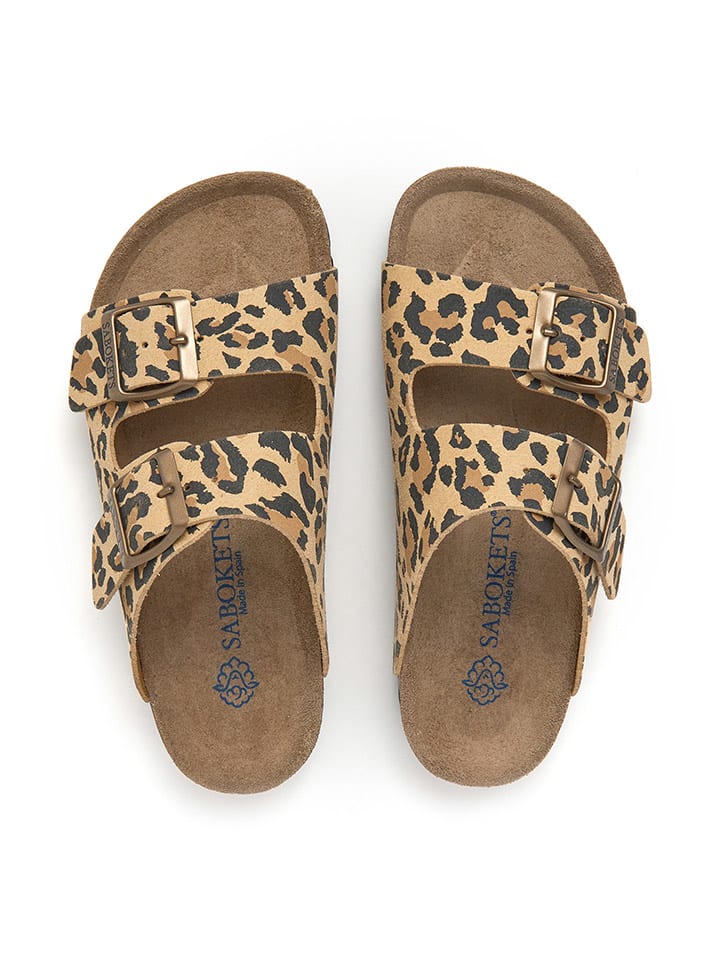 SABOKETS Pantoletten in Beige/ Schwarz günstig kaufen