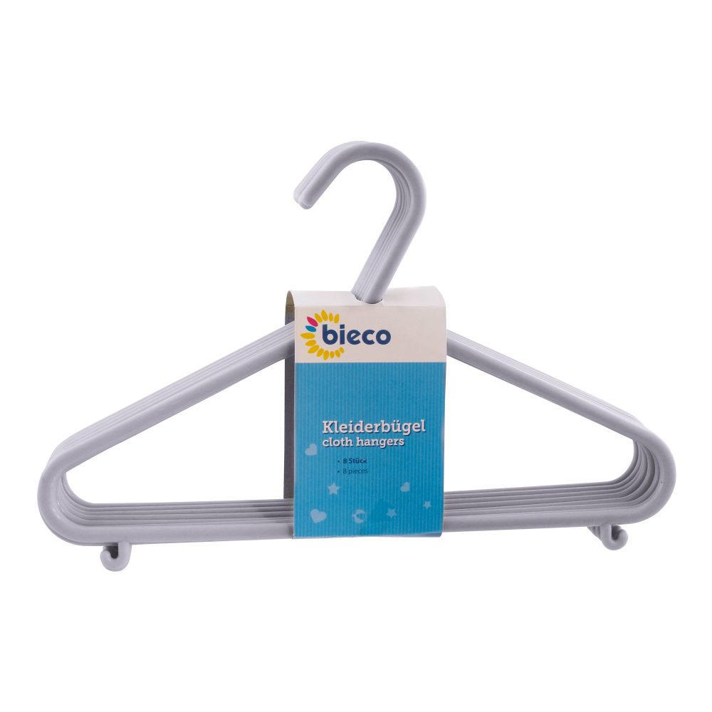 Kleiderbügel 8er Set grau