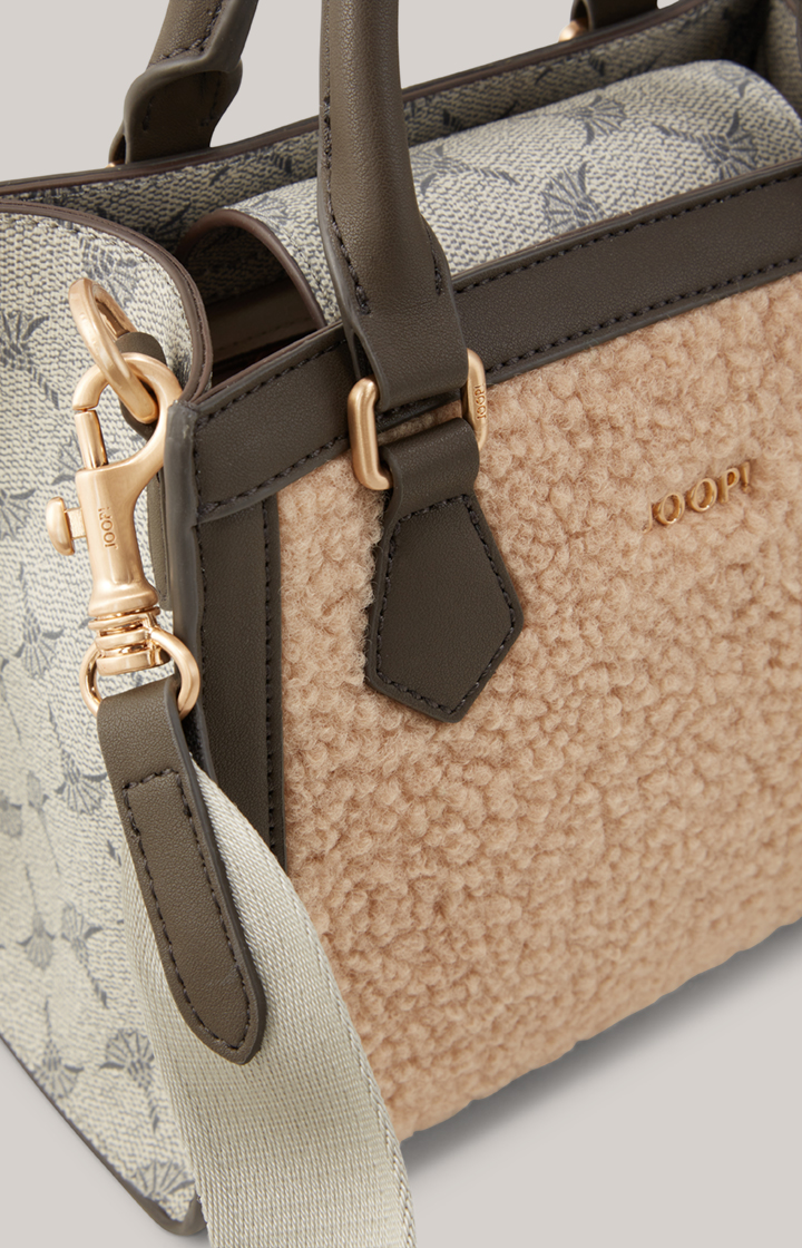 Handtasche Mazzolino Peluche Ariella in Blau/Beige