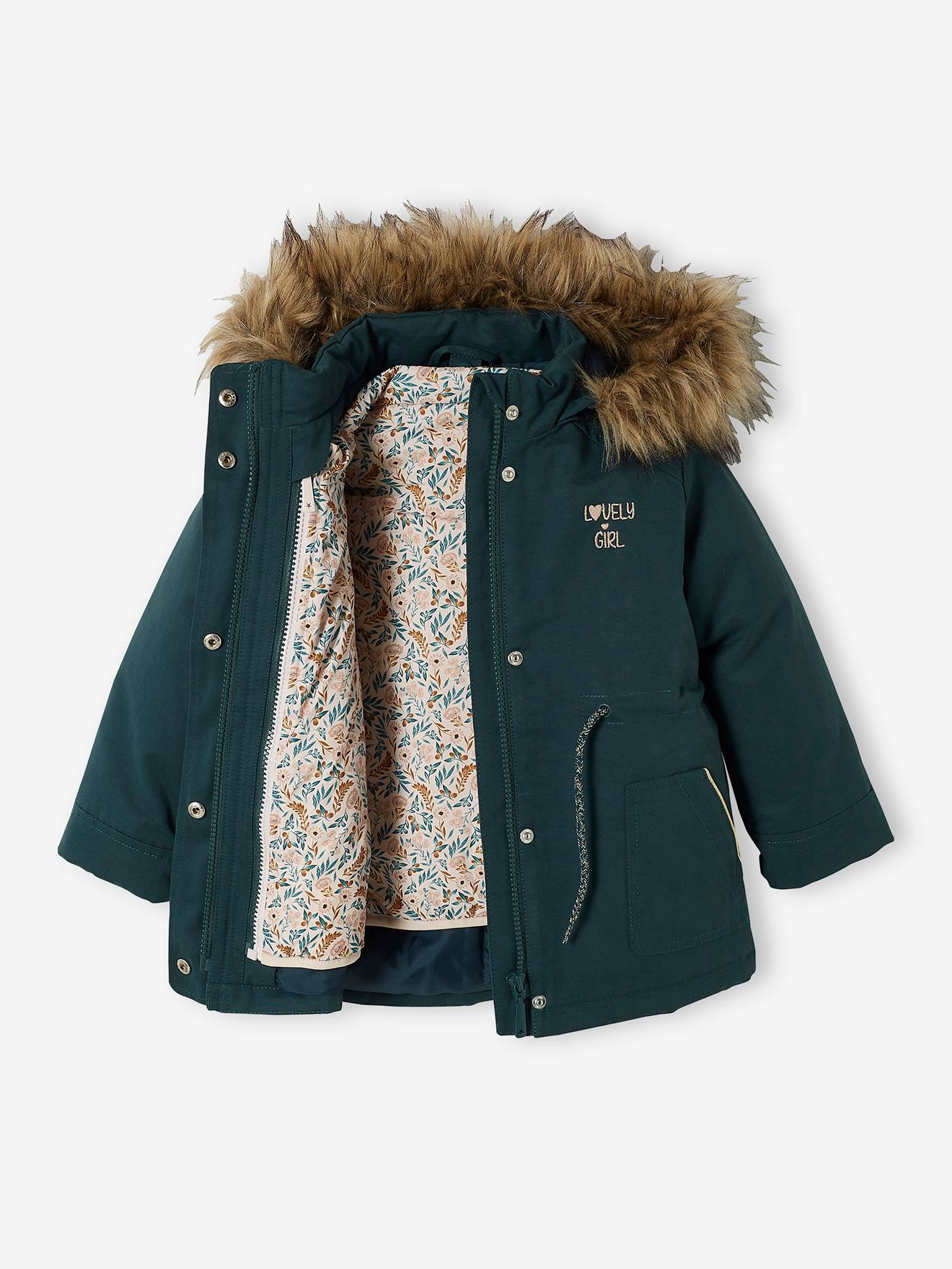 Parka 3 en 1 hiver fille vert