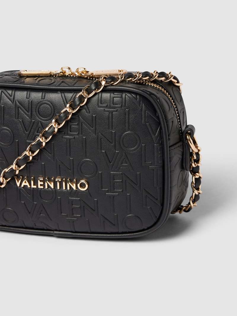Handtasche mit Label-Prägung Modell 'RELAX' in black