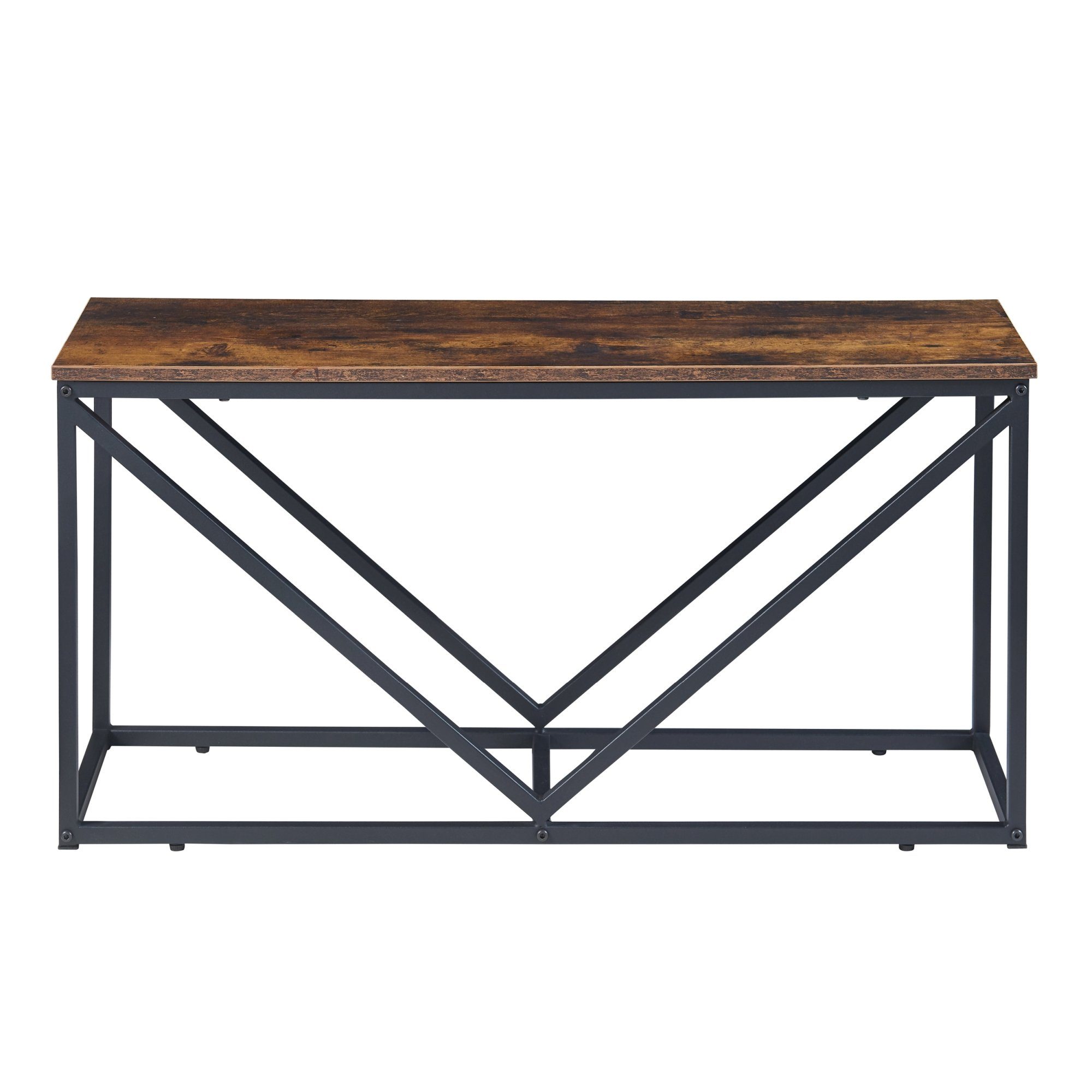 en.casa Kaminholzregal, BxTxH:100x30x50 cm, Vaasa mit Sitzfläche aus Stahl für Innen