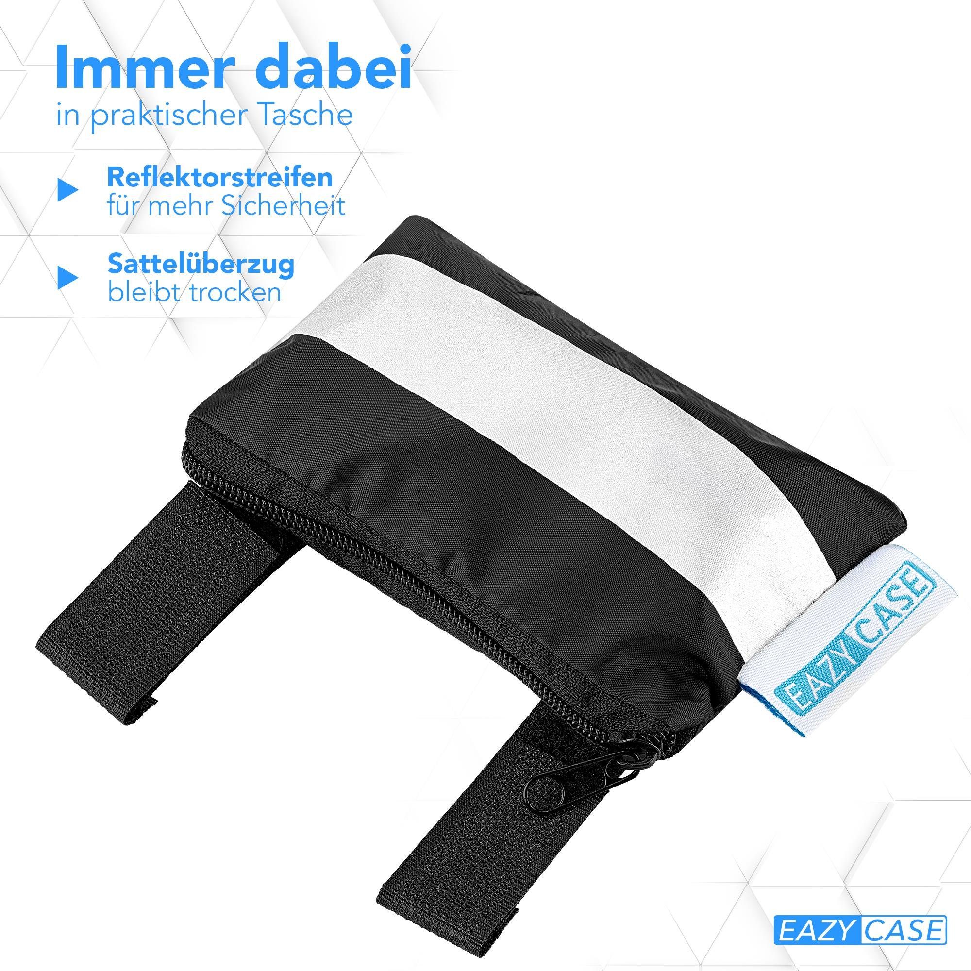 EAZY CASE Sattelbezug Universal Regenschutz für Sattel, Fahrradsattel Regenüberzug Regenabdeckung wasserabweisend Schwarz